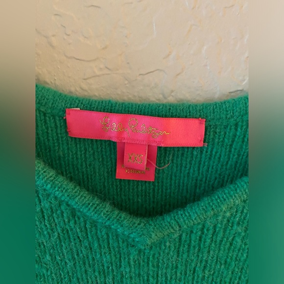 Lilly Pulitzer Leonette Sweater Set Botanical Green Style 011201 XXS Oversized - Picture 6 of 16